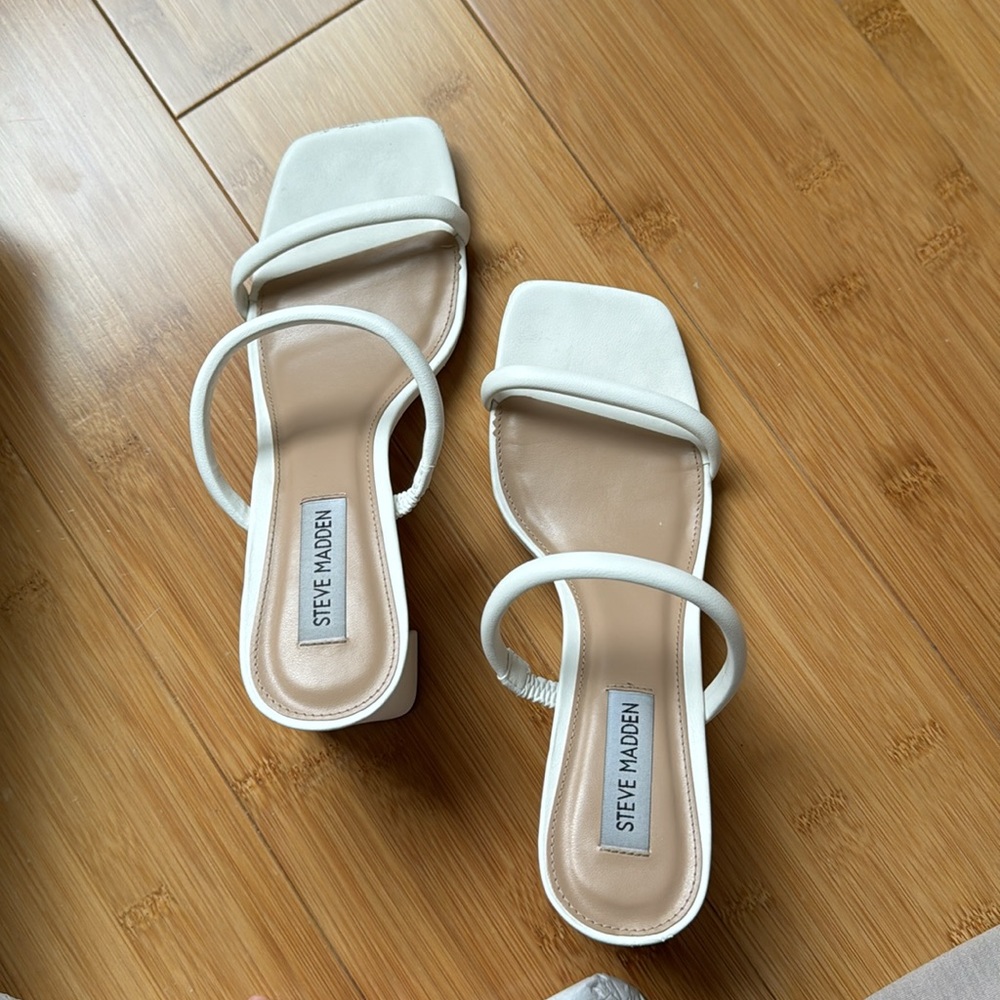 White Steve Madden heels